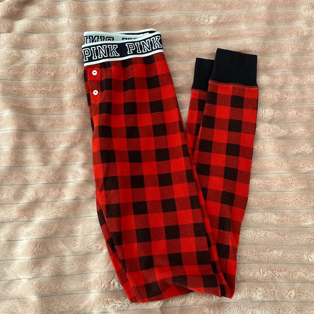 PINK Buffalo Plaid Sleep Leggings